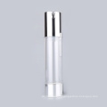 Wholesale manufacturers airless bottle 50ml airless cosmetic bottles with silver cap